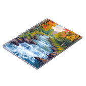 Waterfall Nature Landscape Painting Notitieboek (Linkerzijde)