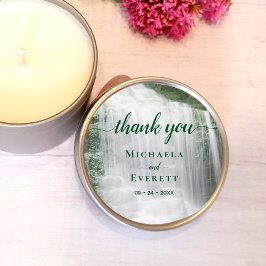 Waterfall Natuur buitenshuis bruiloft Dank je Ronde Sticker