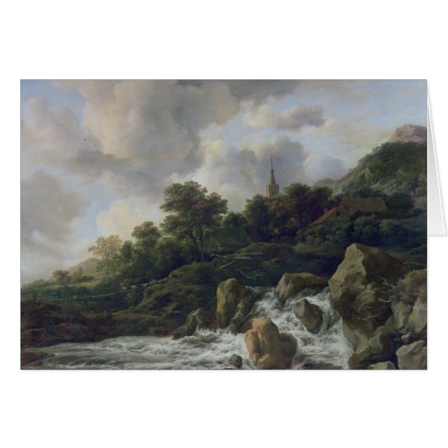 Waterfall Near a Village, c.1665-70 (Voorkant Horizontaal)