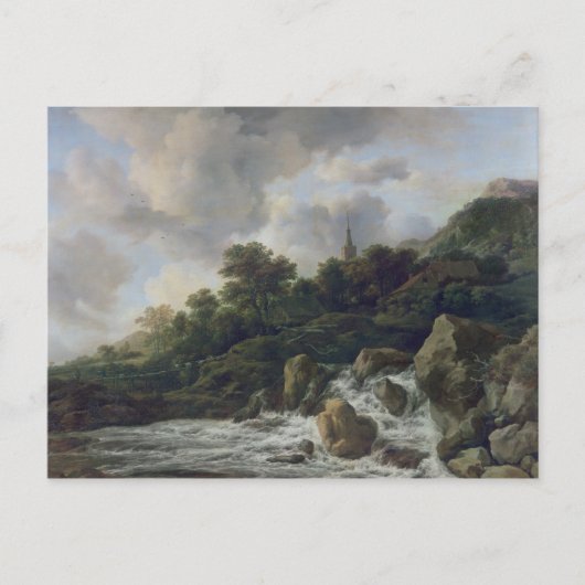 Waterfall Near a Village, c.1665-70 Briefkaart (Voorkant)