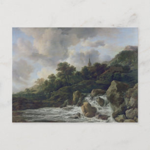 Waterfall Near a Village, c.1665-70 Briefkaart
