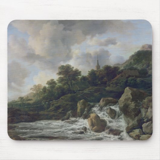 Waterfall Near a Village, c.1665-70 Muismat (Voorkant)