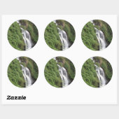 Waterfall Near Hilo, Hawaii Ronde Sticker (Vel)