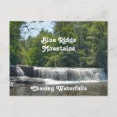 Waterfall North Carolina Blue Ridge Mountains Briefkaart (Voorkant)