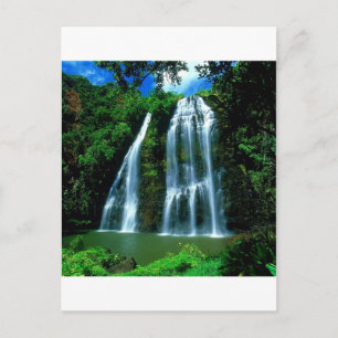 Waterfall Opaekaa Kauai Hawaii Briefkaart