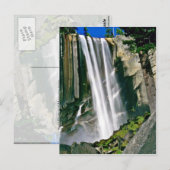 Waterfall Over Rock Cliffs Briefkaart (Voorkant / Achterkant)