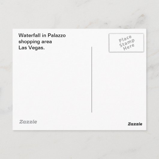 Waterfall Palazzo Briefkaart (Achterkant)