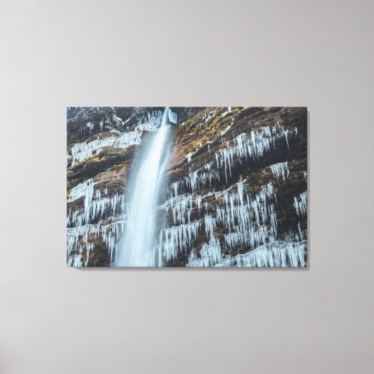 Waterfall Peričnik in Mojstrana, Slovenië Canvas Afdruk (Voorkant)