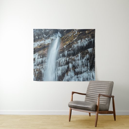 Waterfall Peričnik in Mojstrana, Slovenië Wandkleed (In Situ (horizontaal))