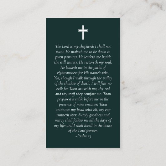 Waterfall Photo Cross Memorial Prayer Kaart Contactkaartje (Achterkant)