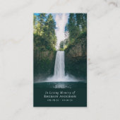 Waterfall Photo Cross Memorial Prayer Kaart Contactkaartje (Voorkant)