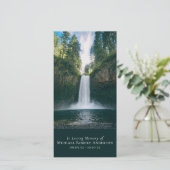 Waterfall Photo Prayer Memorial Bladwijzer (Staand voorkant)