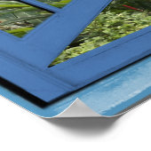 Waterfall Photo Trompe l'oeil Fake Window Poster (Hoek)
