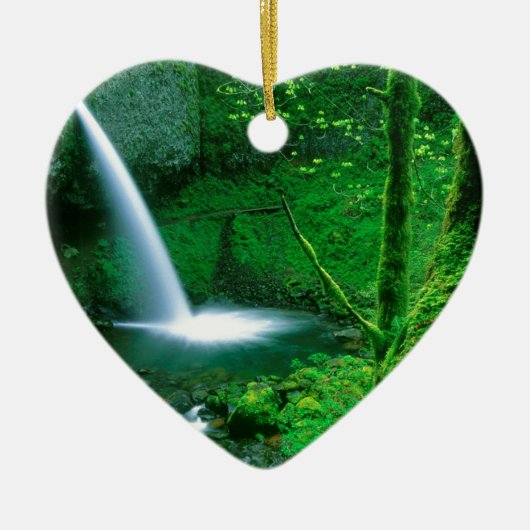 Waterfall Ponytail Columbia Gorge Keramisch Ornament (Voorkant)
