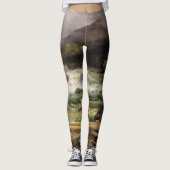 Waterfall River Hawk Bird Over Print Leggings (Voorkant)