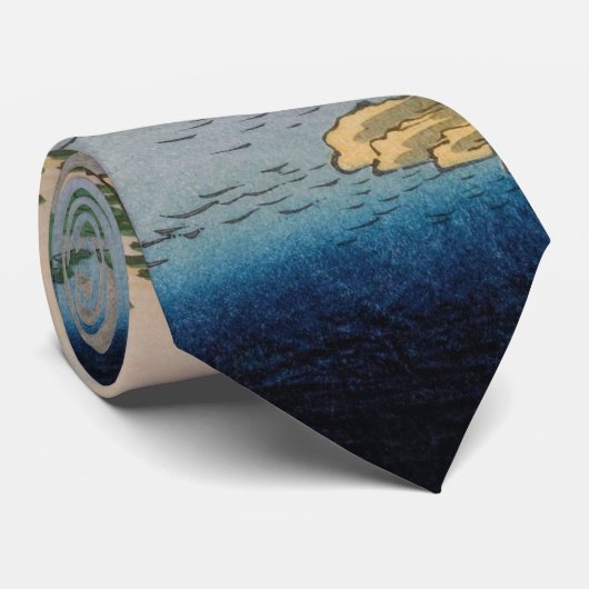 Waterfall River Ukiyo-e Japanse kunst Stropdas (Opgerold)