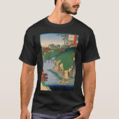 Waterfall River Ukiyo-e Japanse kunst T-shirt (Voorkant)