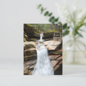 Waterfall Sabbaday White Mountains Briefkaart (Staand voorkant)