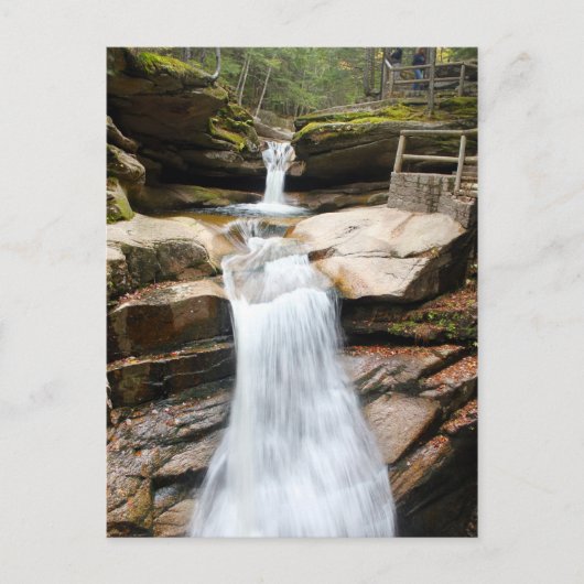 Waterfall Sabbaday White Mountains Briefkaart (Voorkant)