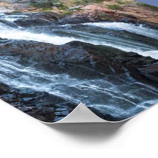 Waterfall schilderachtig uitzicht abstract afbeeld poster (Hoek)