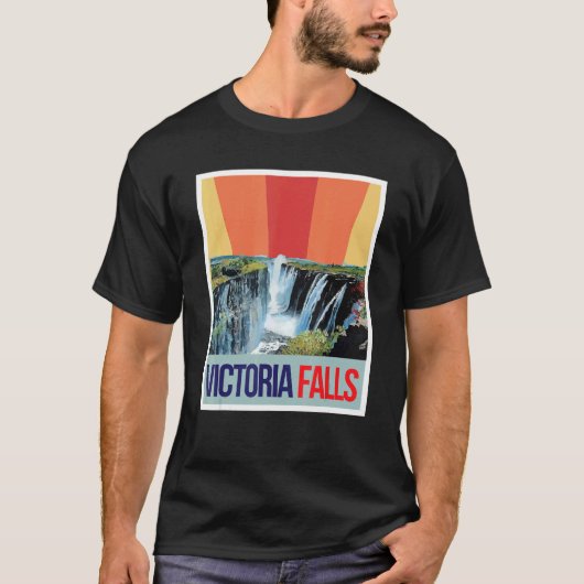 Waterfall Souvenir Africa Victoria Falls Zimbabwe  T-shirt (Voorkant)