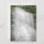 Waterfall String Lights Rustic Forest Wedding Save The Date (Achterkant)