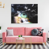 Waterfall Surrealisme Canvas Afdruk (Insitu (Woonkamer))