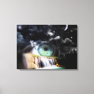 Waterfall Surrealisme Canvas Afdruk
