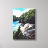 Waterfall Tahquamenon Herfsten, Michigan Canvas Afdruk (Voorkant)