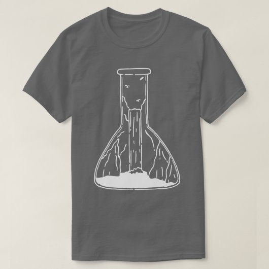 Waterfall Test Tube Science Lineart Premium T-shirt (Design voorkant)
