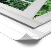 Waterfall Trompe l'oeil Effect Faux Window Uitzich Poster (Hoek)