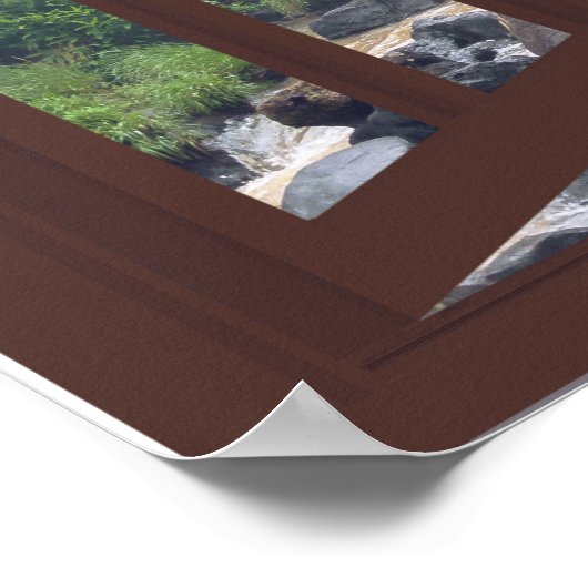 Waterfall Trompe l'oeil Faux Window Poster (Hoek)
