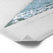 Waterfall Uitzicht Trompe l'oeil Fake Window Poster (Hoek)