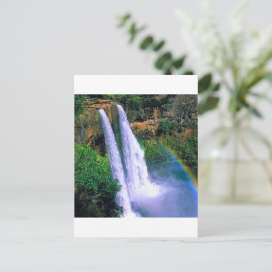 Waterfall Wailua Kauai Hawaii Briefkaart (Staand voorkant)