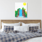 Waterfall Wall Art Canvas Afdruk (Insitu (Slaapkamer))