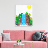 Waterfall Wall Art Canvas Afdruk (Insitu (Woonkamer))