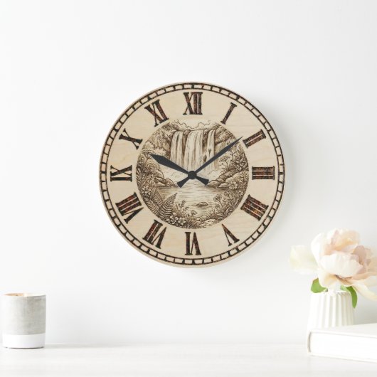 Waterfall Wall Clock Grote Klok (Huis)