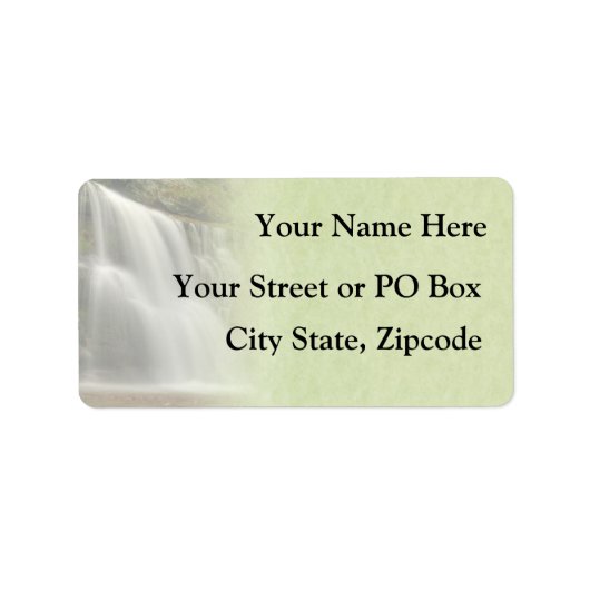 Waterfall Wedding Etiket (Voorkant)