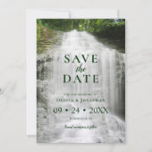 Waterfall Wedding Foto Save the Date (Voorkant)