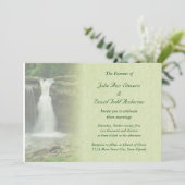 Waterfall Wedding Kaart (Staand voorkant)