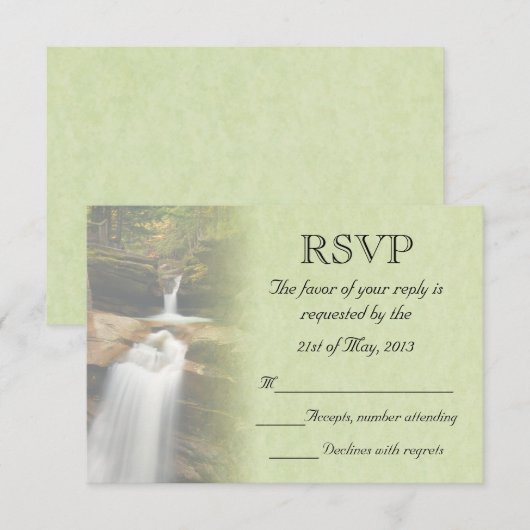Waterfall Wedding RSVP (Voorkant / Achterkant)