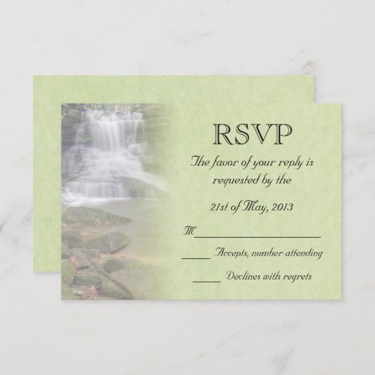 Waterfall Wedding RSVP (Voorkant / Achterkant)