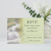 Waterfall Wedding RSVP Kaartje (Staand voorkant)