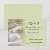 Waterfall Wedding RSVP Kaartje (Voorkant / Achterkant)