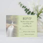 Waterfall Wedding RSVP Kaartje (Staand voorkant)