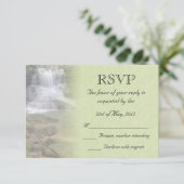 Waterfall Wedding RSVP Kaartje (Staand voorkant)