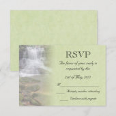 Waterfall Wedding RSVP Kaartje (Voorkant / Achterkant)