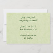 Waterfall Wedding Save the Date Kaart (Achterkant)