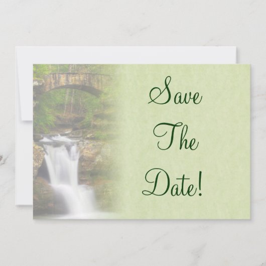 Waterfall Wedding Save the Date Kaart (Voorkant)