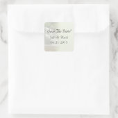 Waterfall Wedding Save the Date Vierkante Sticker (Tas)